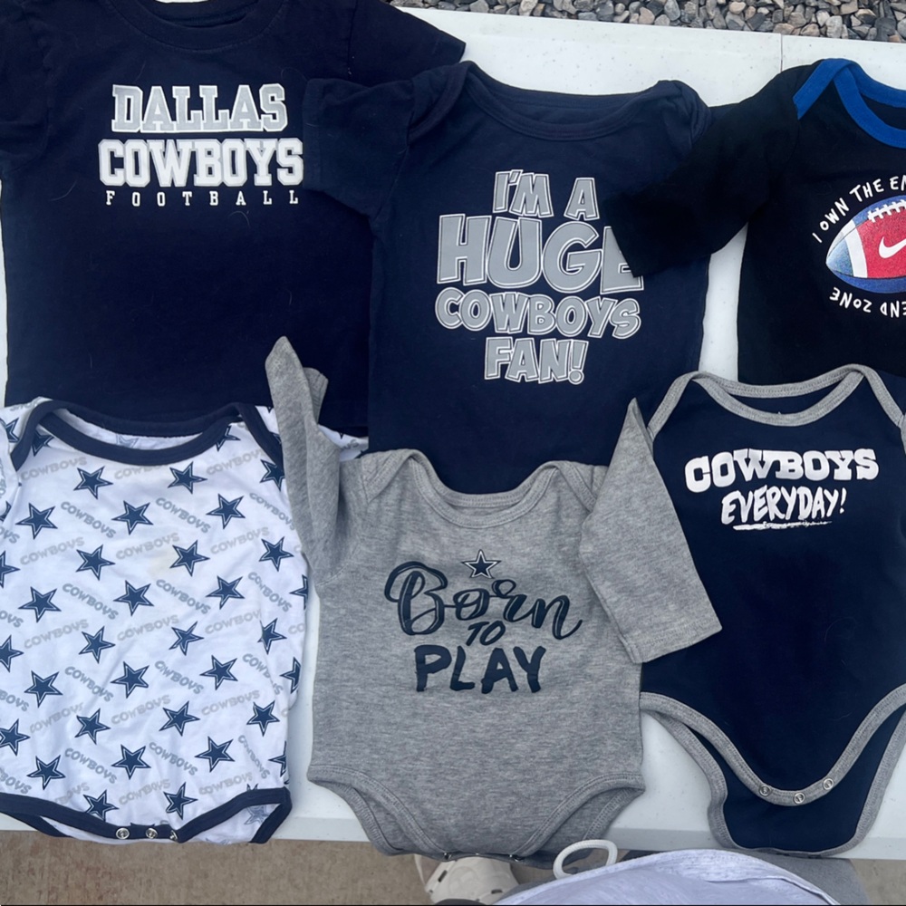 NFL Kids Dallas Cowboys Shirts & Bodysuits - Blue, Gray, Black